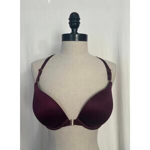 VICTORIA'S SECRET Burgundy Wine Very Sexy Push Up Bra Womens 34D